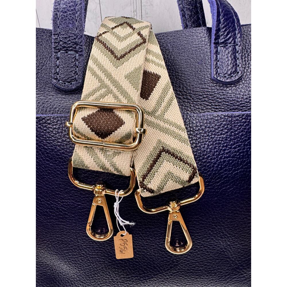 Argyle Brown Tan Green Crossbody Purse Strap Bag Strap Guitar Strap New